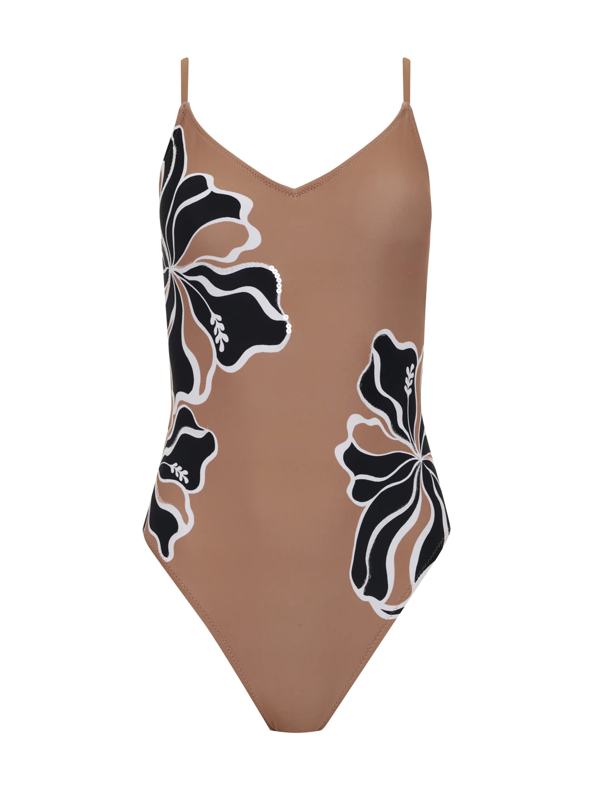 High Leg Scoop Neck One-Piece Toasted Coconut - Image 7
