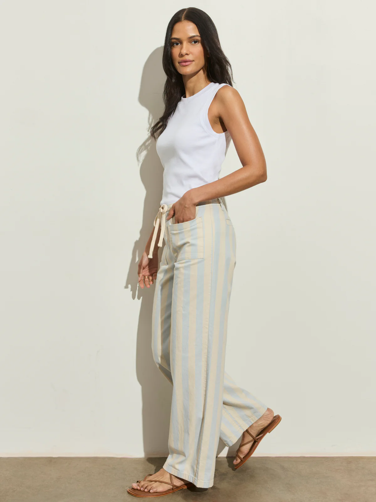 Cafe Pant Blue Aura/Summer Sand - Image 3