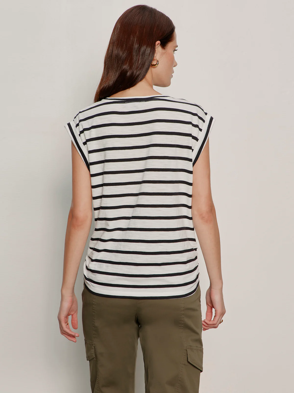 Knotted Muscle Tee Chalk/Black Stripe - Image 2