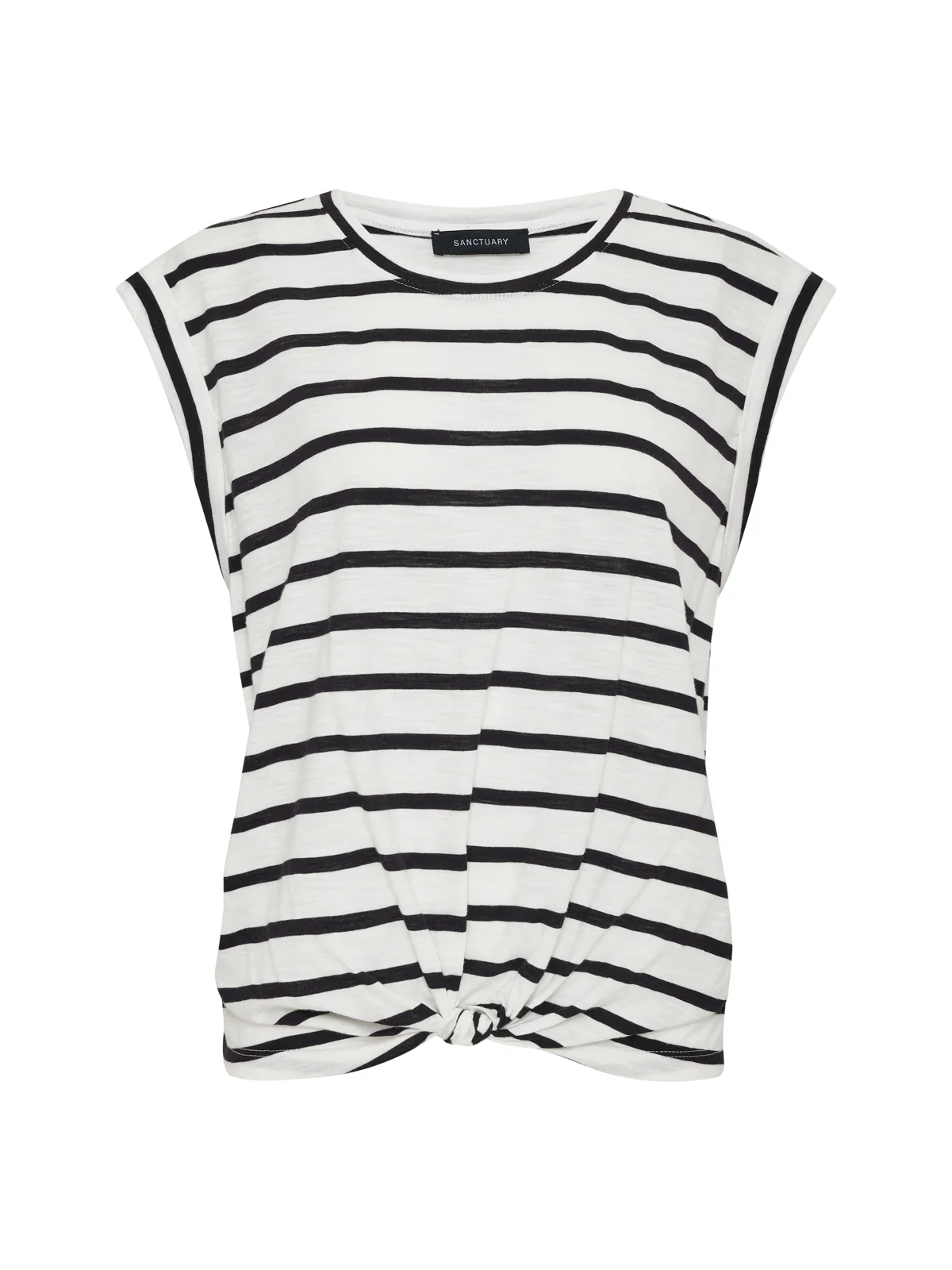 Knotted Muscle Tee Chalk/Black Stripe - Image 6