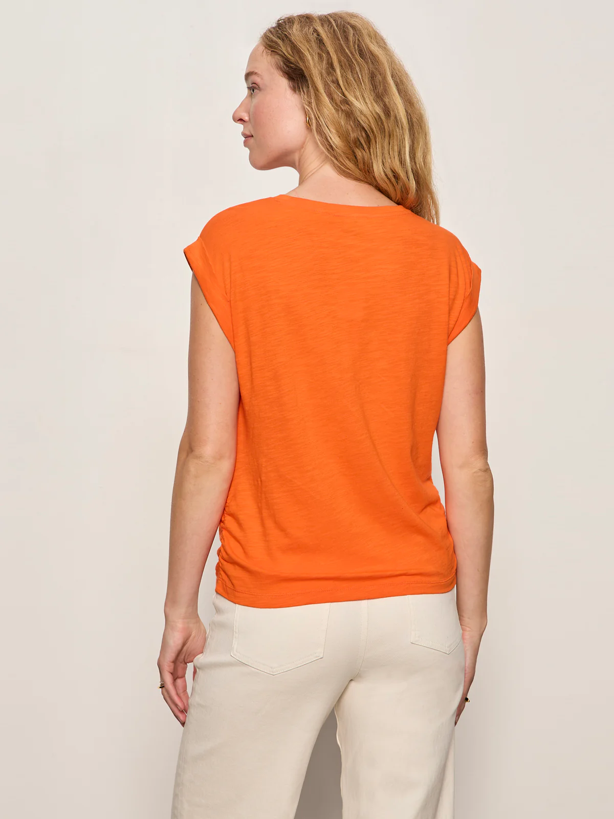 Knotted Muscle Tee Hibiscus Orange - Image 2