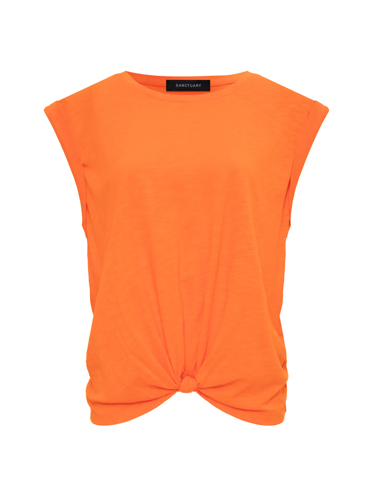 Knotted Muscle Tee Hibiscus Orange - Image 7