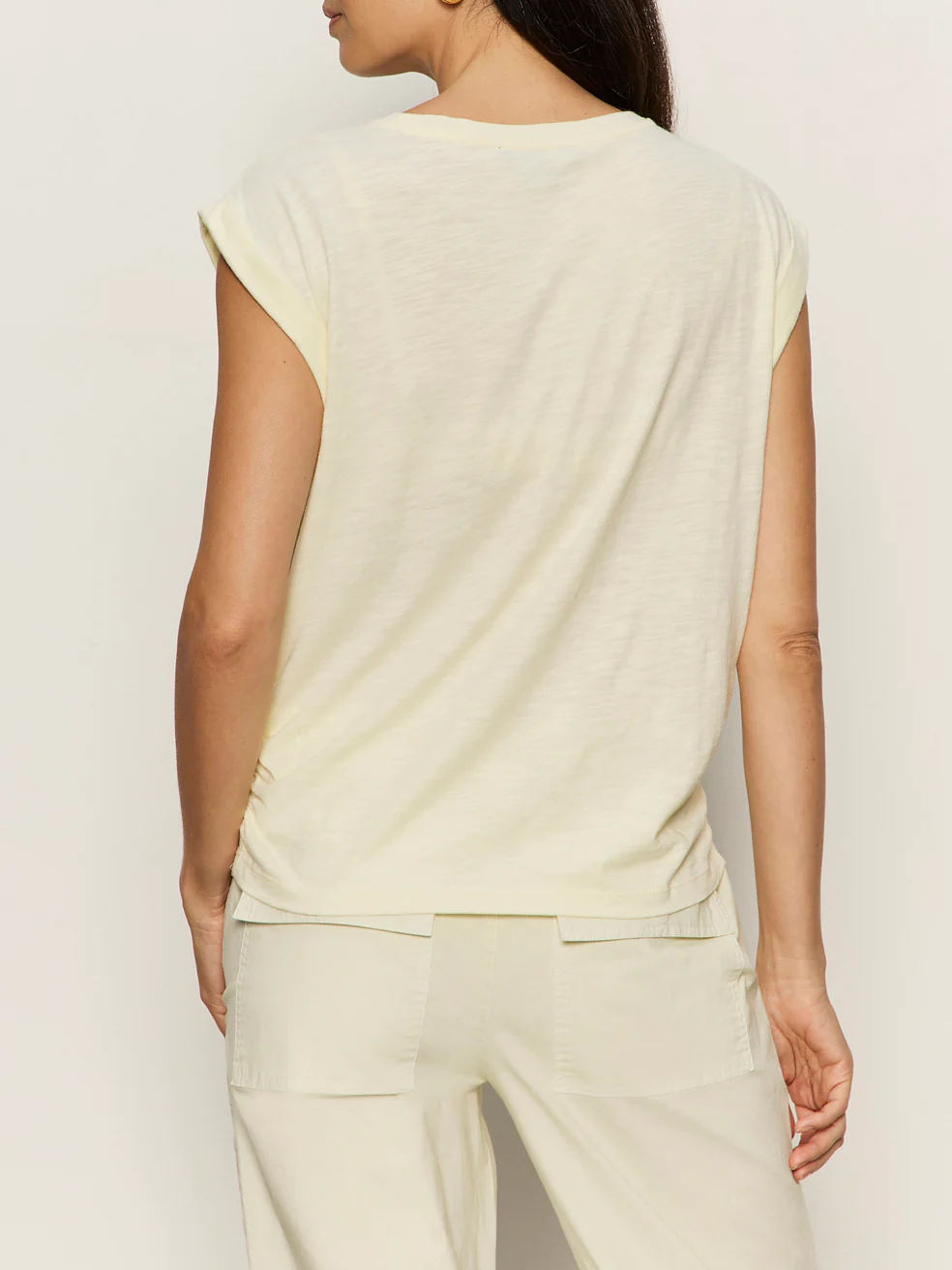 Knotted Muscle Tee Lemon Drop Petite Sizing - Image 2