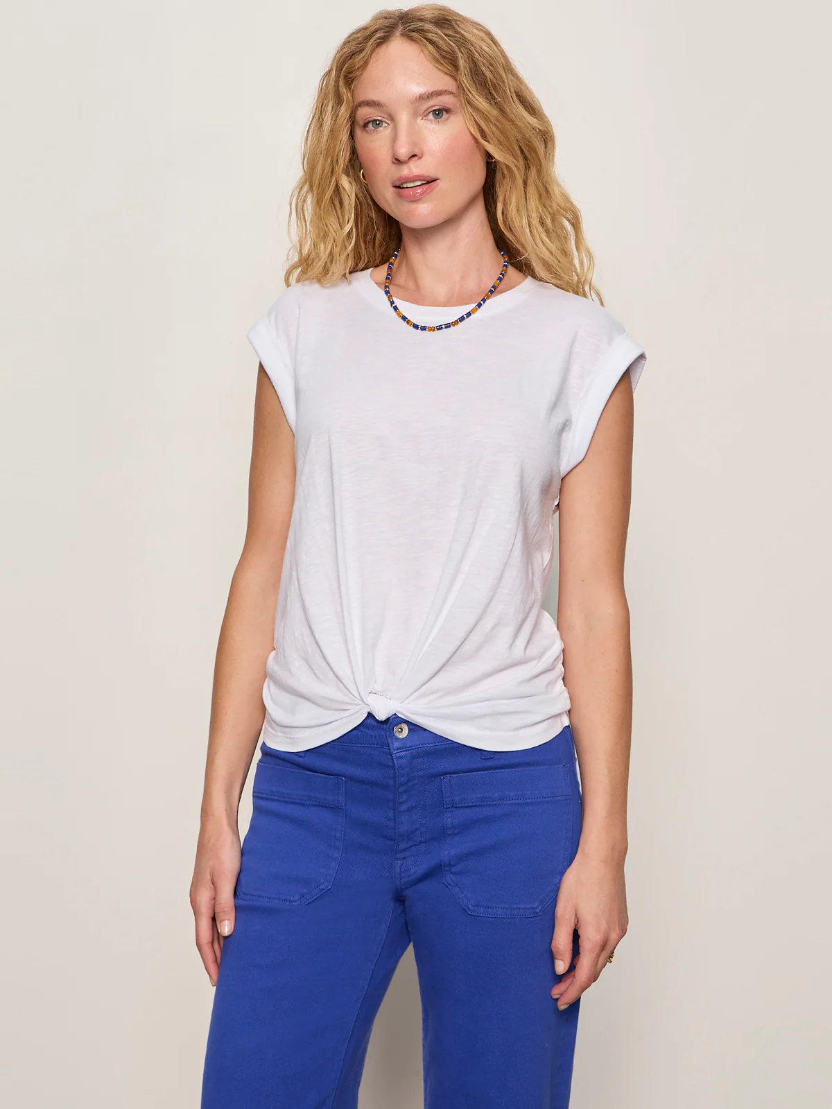 Knotted Muscle Tee White - Image 4