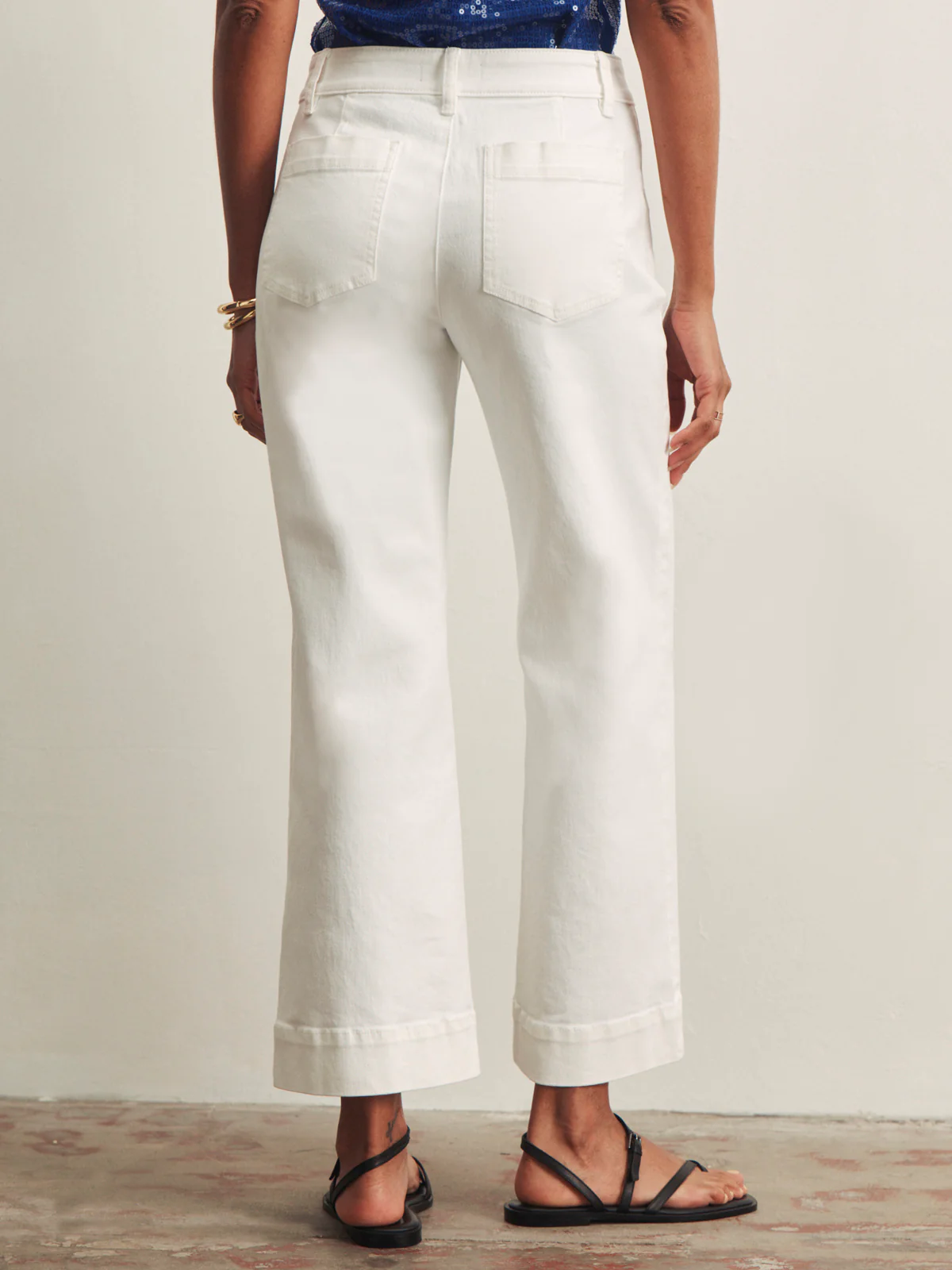 Lace Up Marine Jean Chalk - Image 3