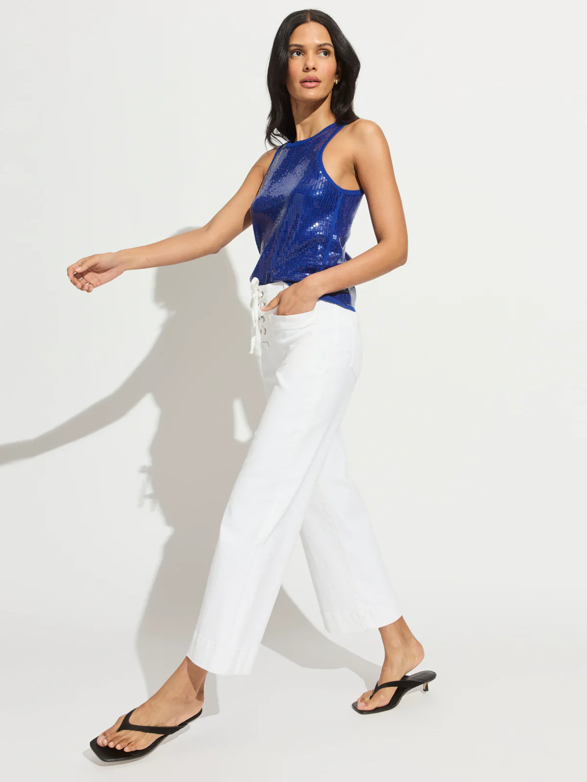 Lace Up Marine Jean Chalk - Image 6
