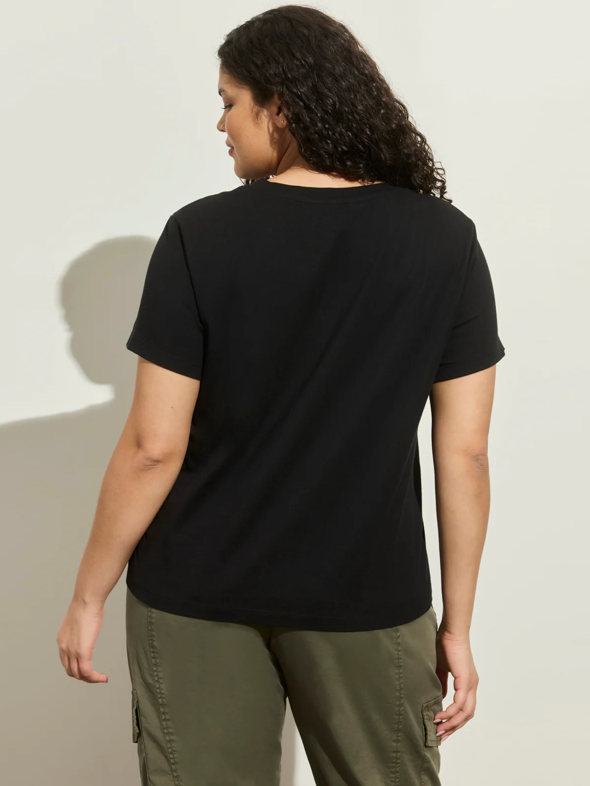 Lace Up Timeless Tee Black Extended Sizing - Image 2