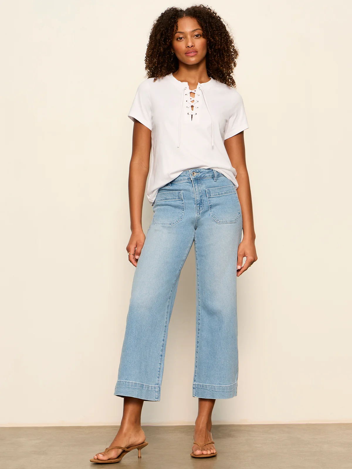 Lace Up Timeless Tee White - Image 4