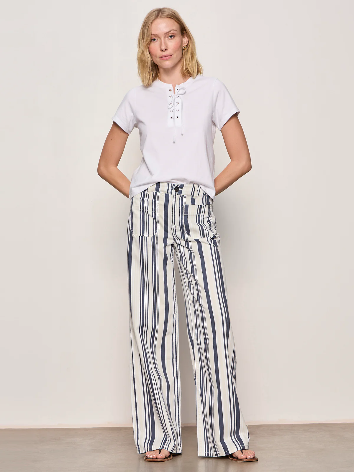 Lace Up Timeless Tee White - Image 8