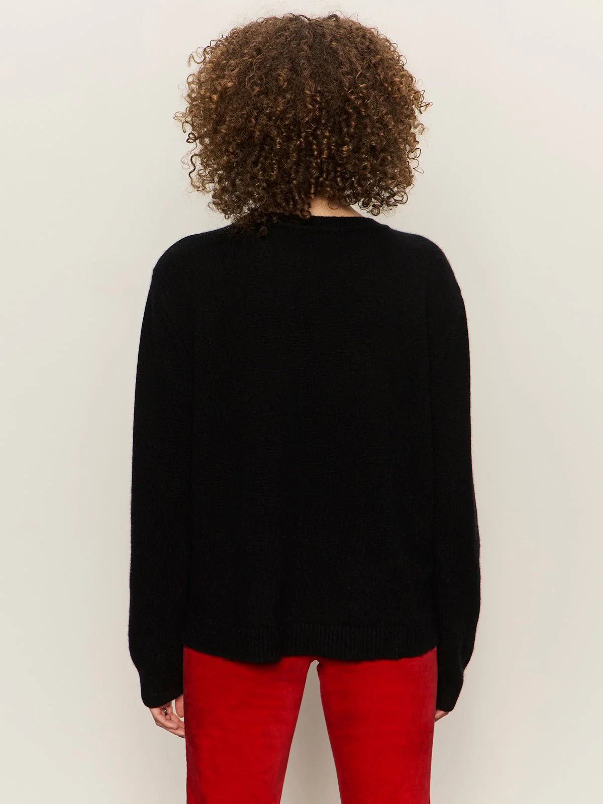 Life Of The Party Cashmere Sweater Black With Chalk - Image 4