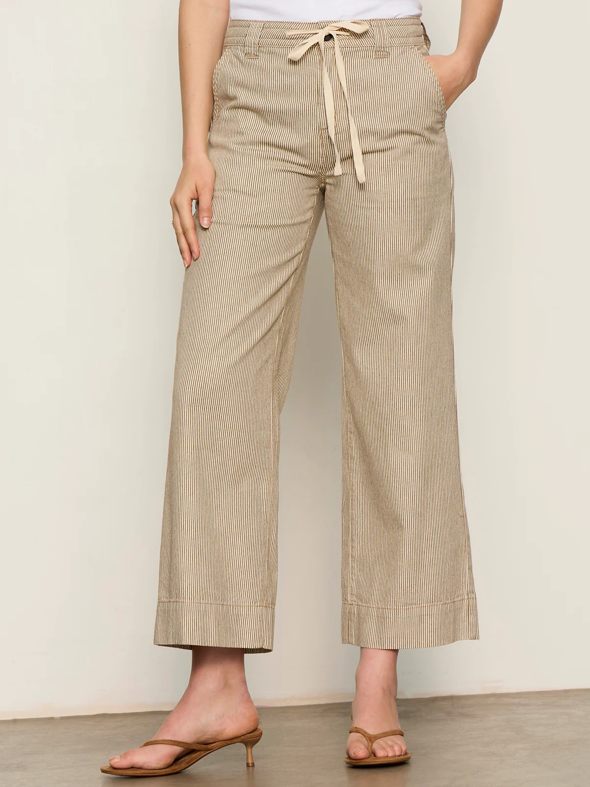 Lily Stripe Cropped Pant Lido Stripe - Image 2