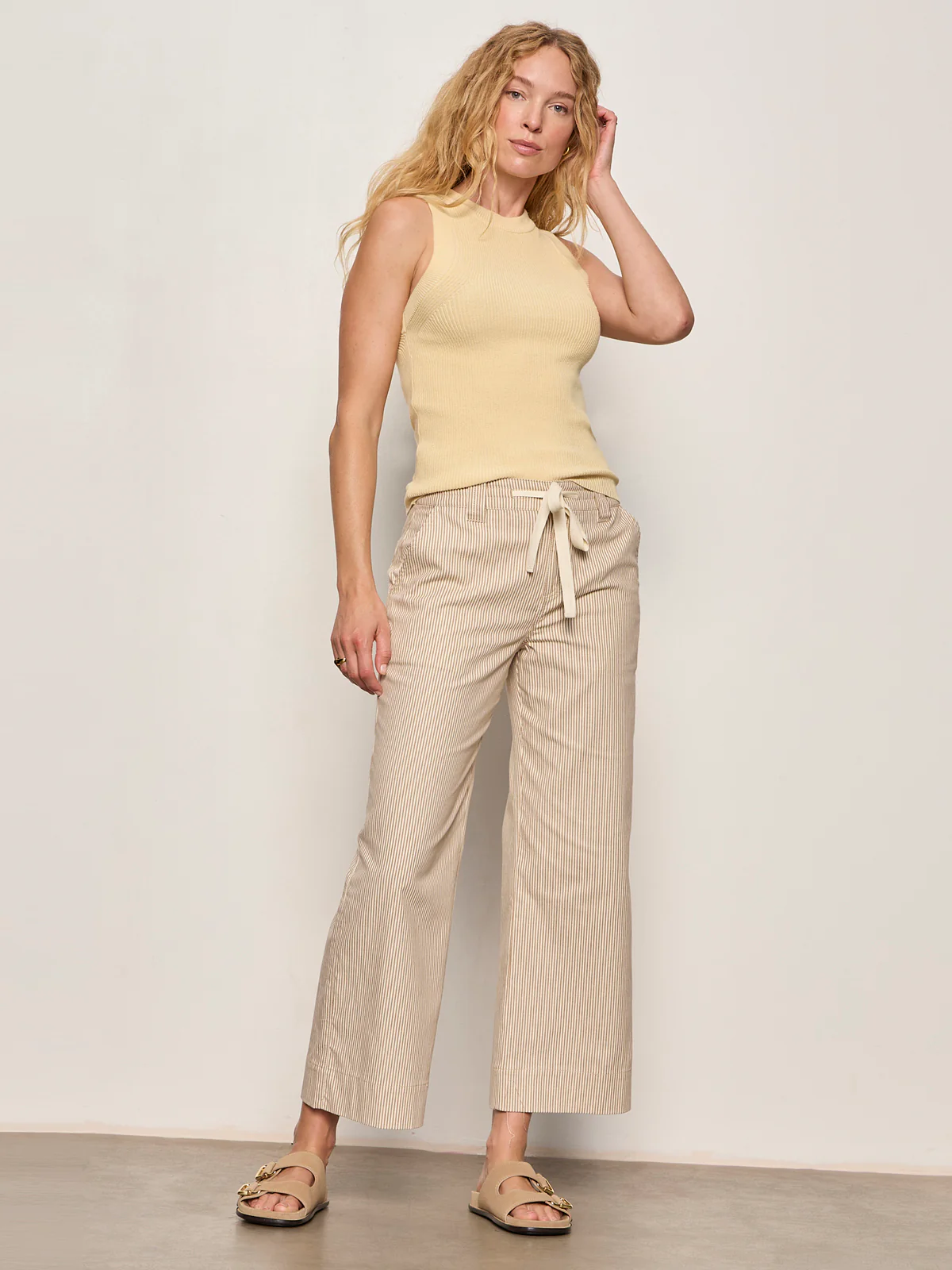 Lily Stripe Cropped Pant Lido Stripe - Image 7