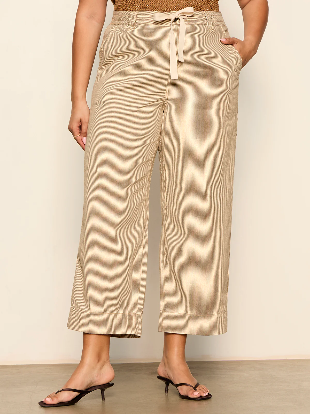Lily Stripe Cropped Pant Lido Stripe Extended Sizing - Image 2