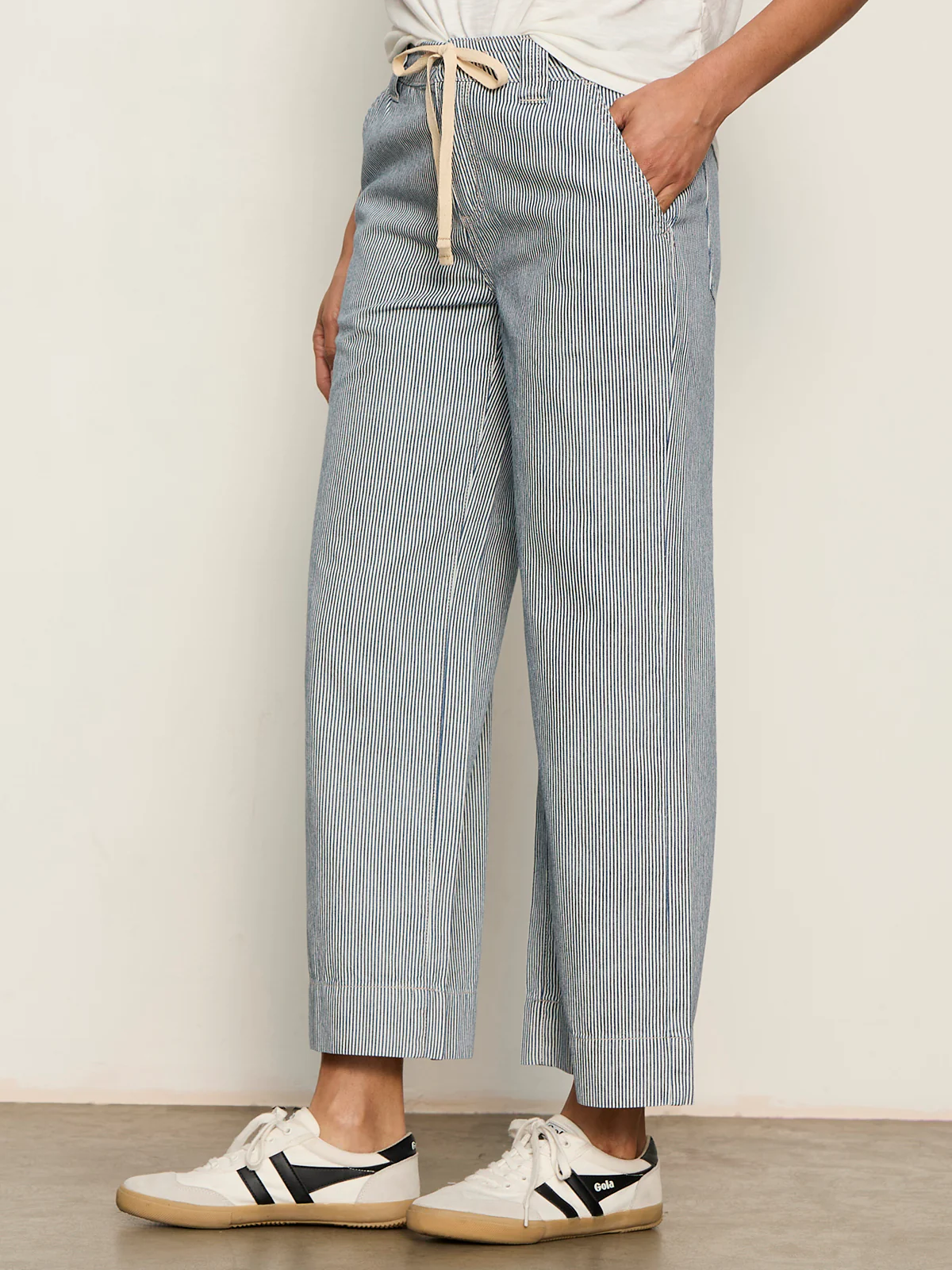 Lily Stripe Cropped Pant Yacht Stripe - Image 4
