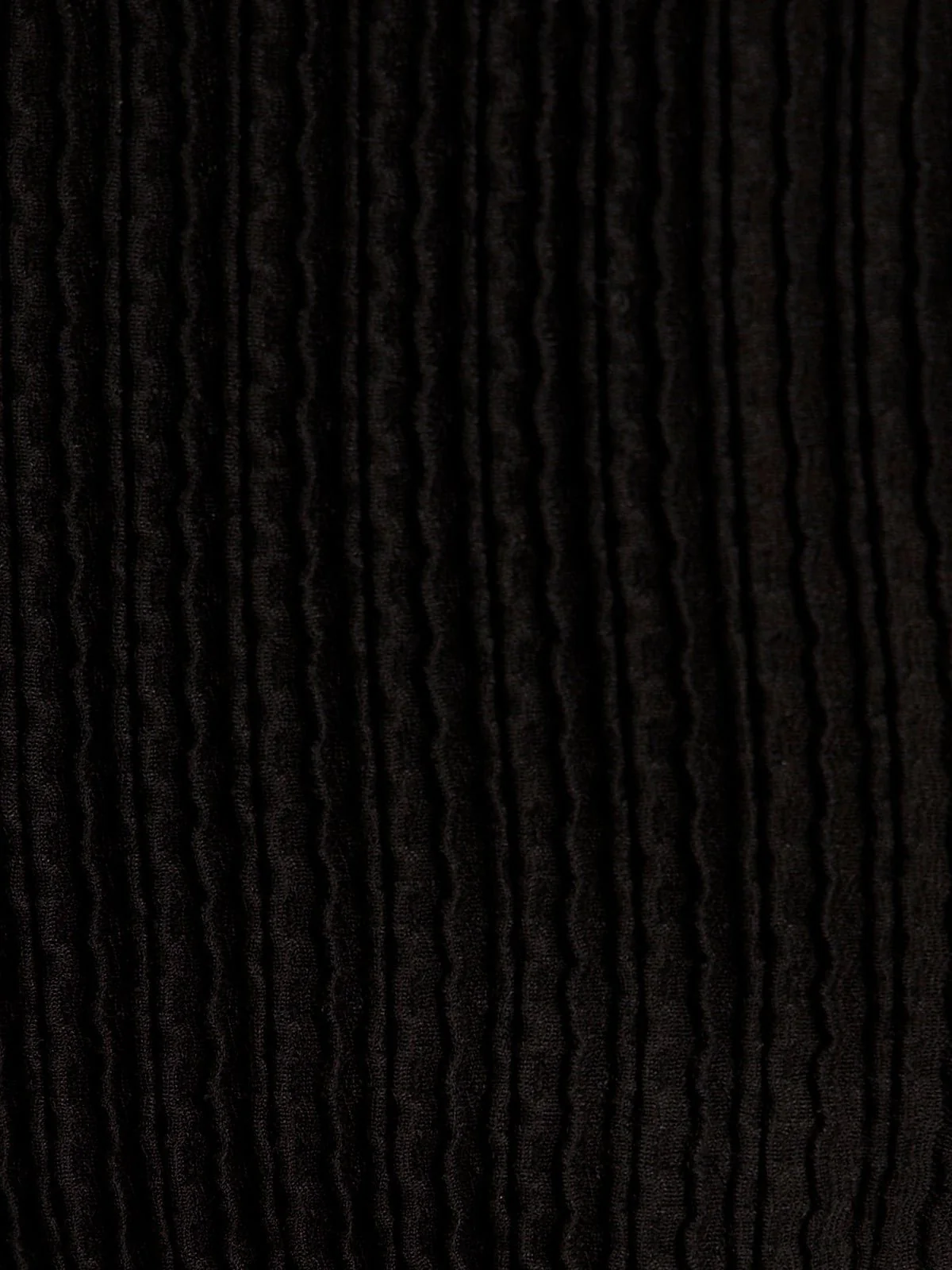 Long Sleeve Boatneck Textured Top Black - Image 6
