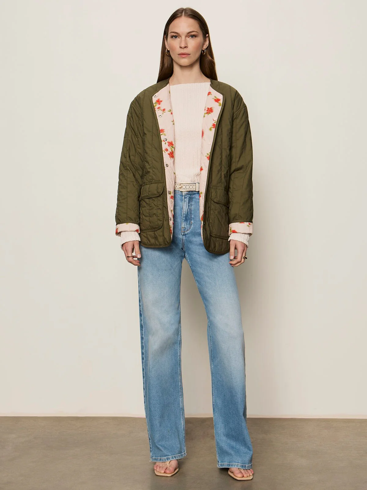 Long Sleeve Boatneck Textured Top Pink Milk - Image 5