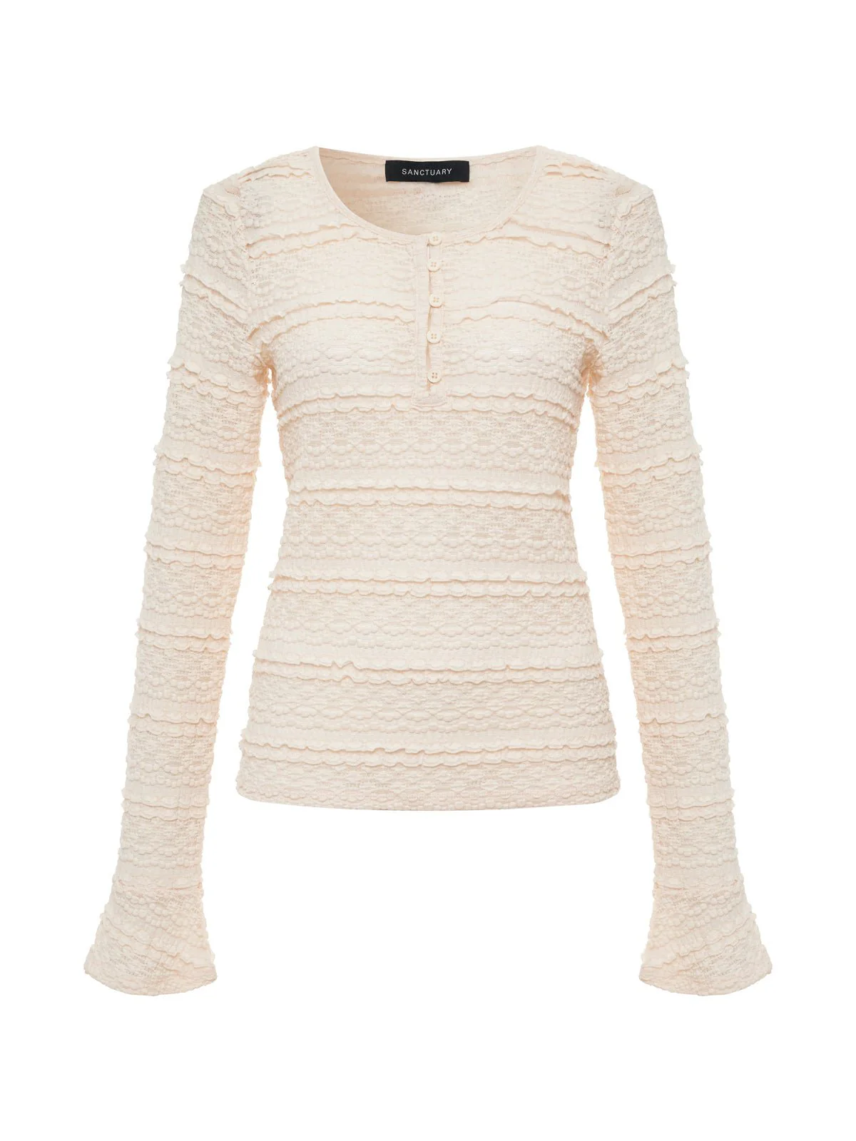Lovely Lace Button Front Top Vintage Ivory - Image 7