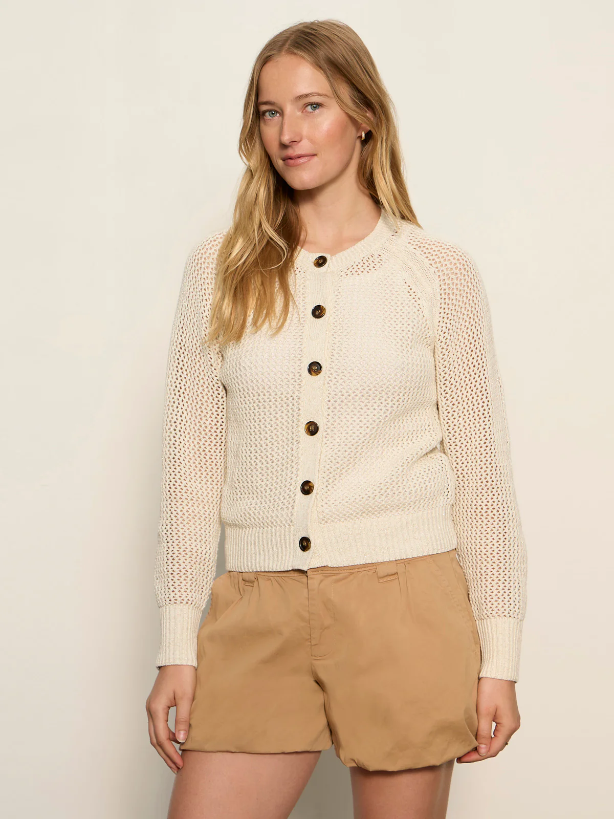 Metallic Open Knit Cardi Collagen - Image 4