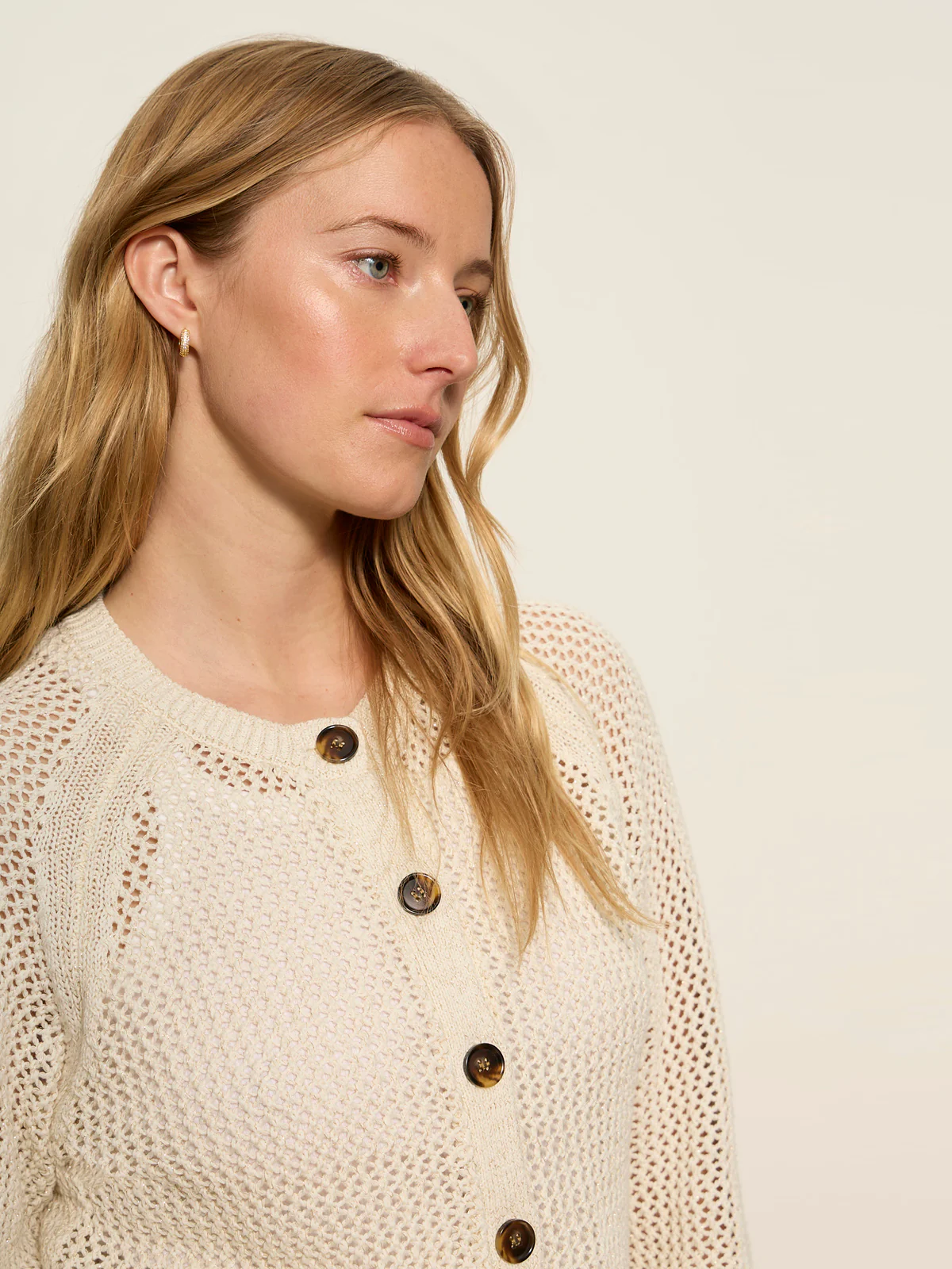 Metallic Open Knit Cardi Collagen - Image 5
