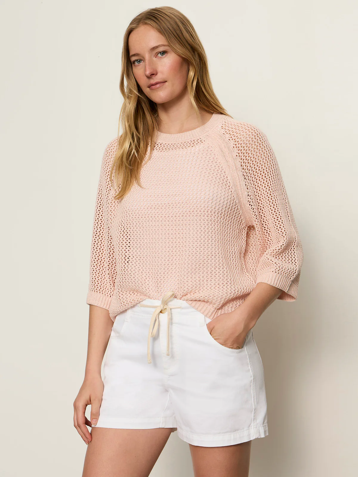 Metallic Sweater Tee Washed Salmon - Image 2