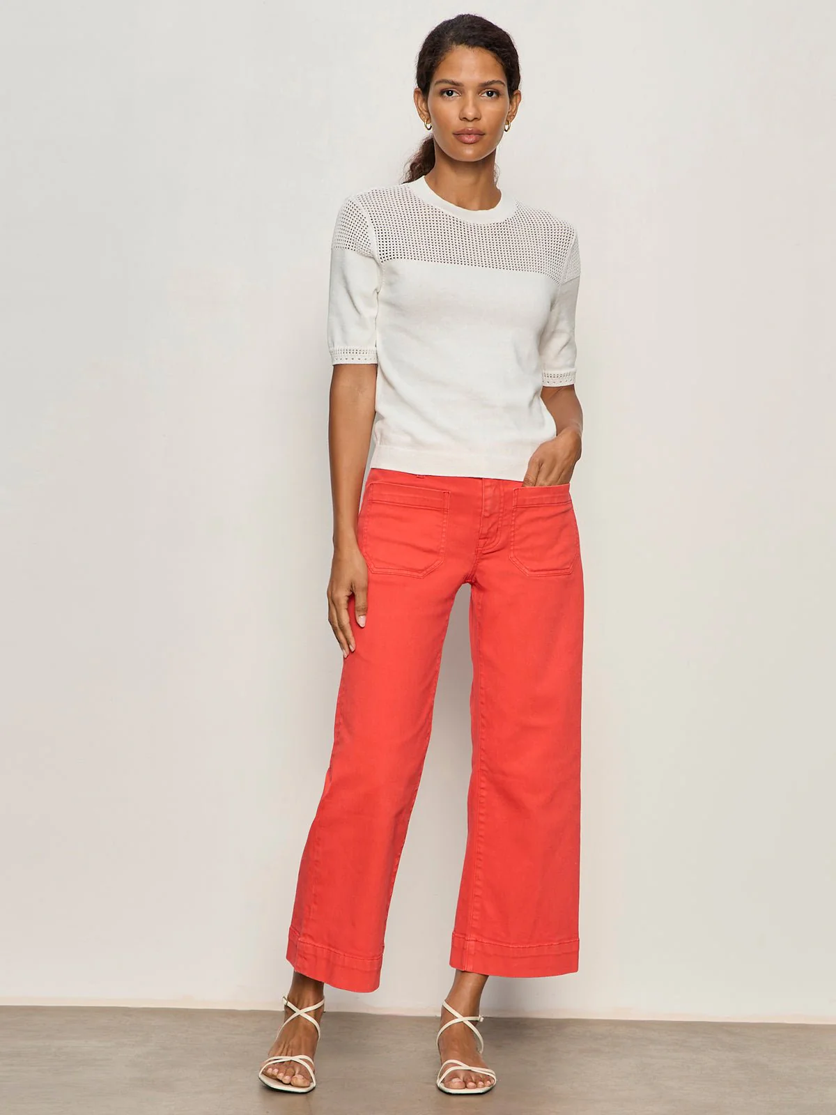 Mix Stitch Tee Chalk - Image 6
