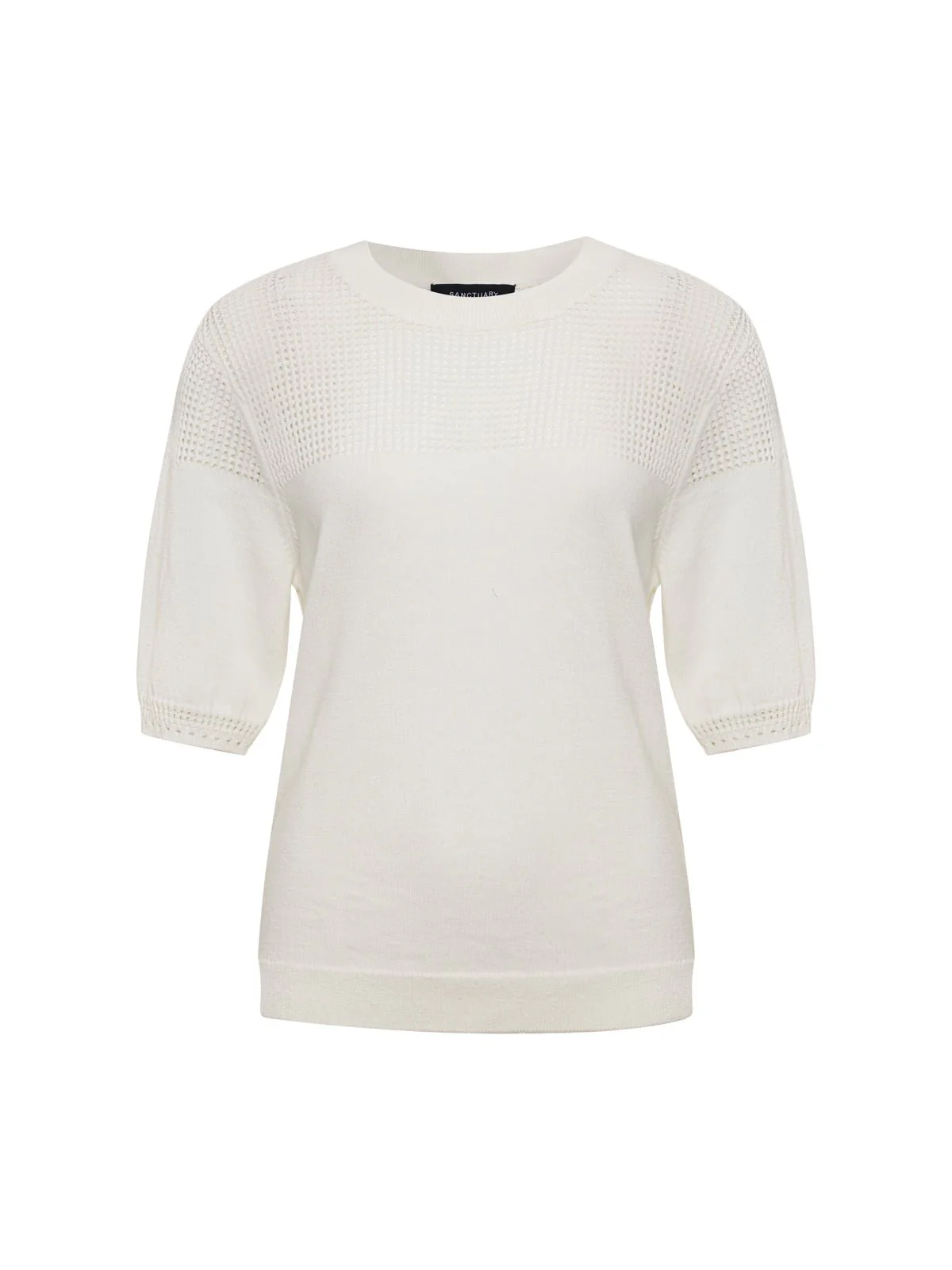 Mix Stitch Tee Chalk - Image 7
