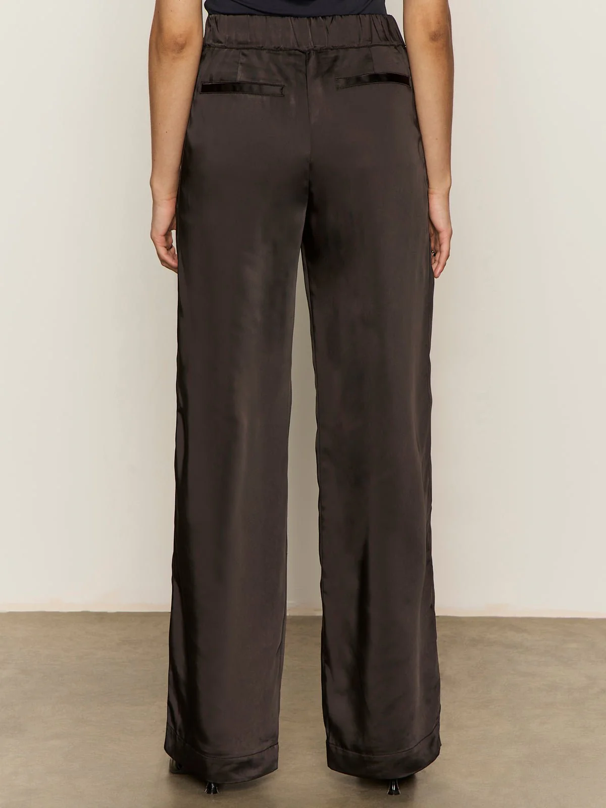 Modern Satin Trouser Black - Image 3