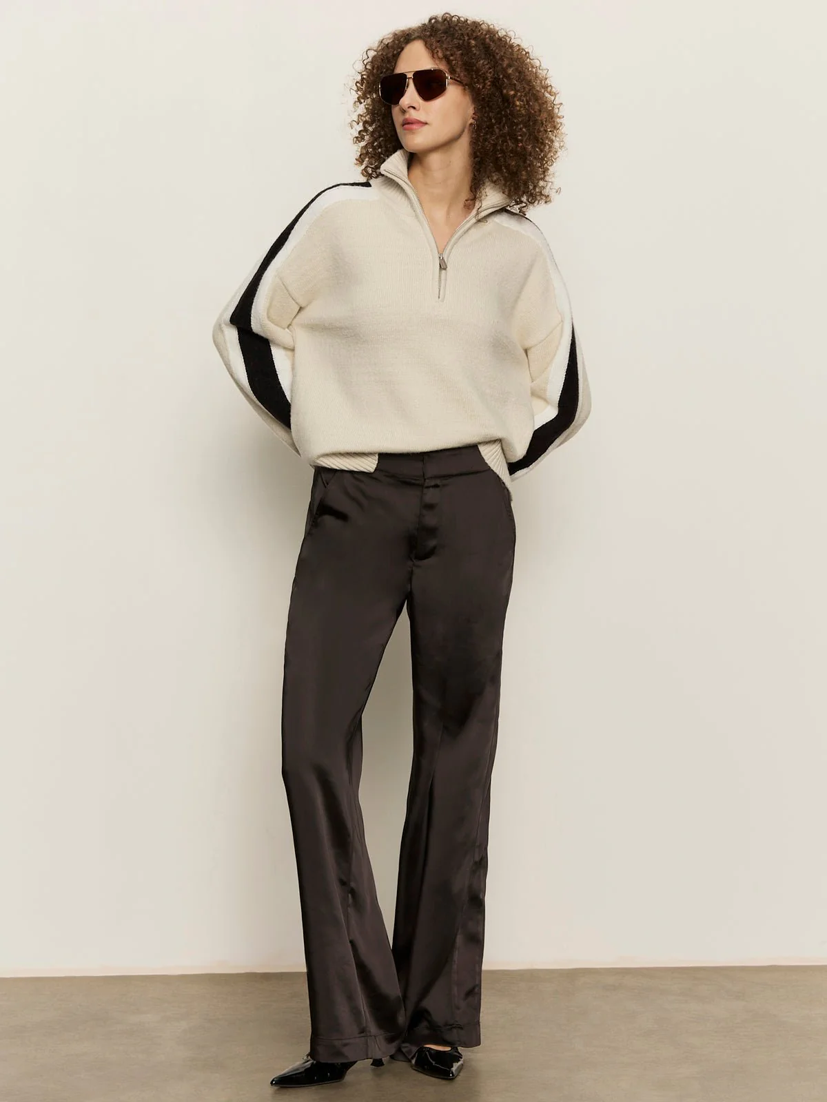 Modern Satin Trouser Black - Image 4