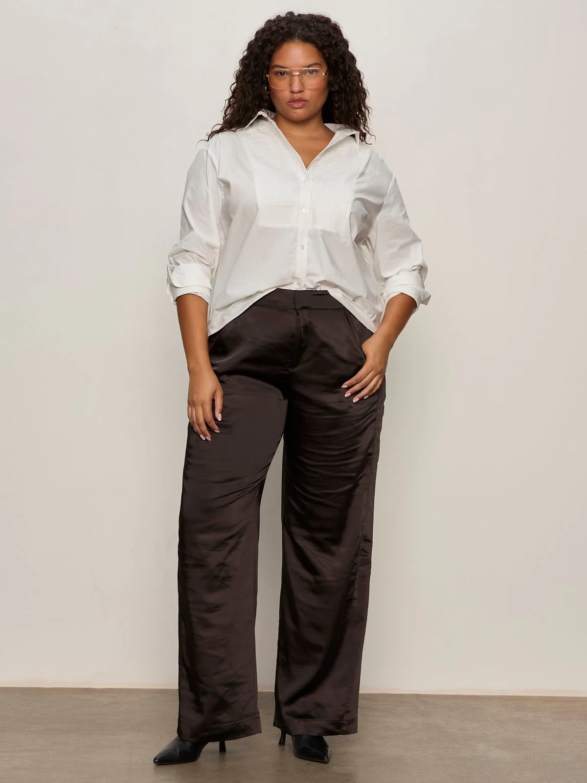 Modern Satin Trouser Black Extended Sizing - Image 4