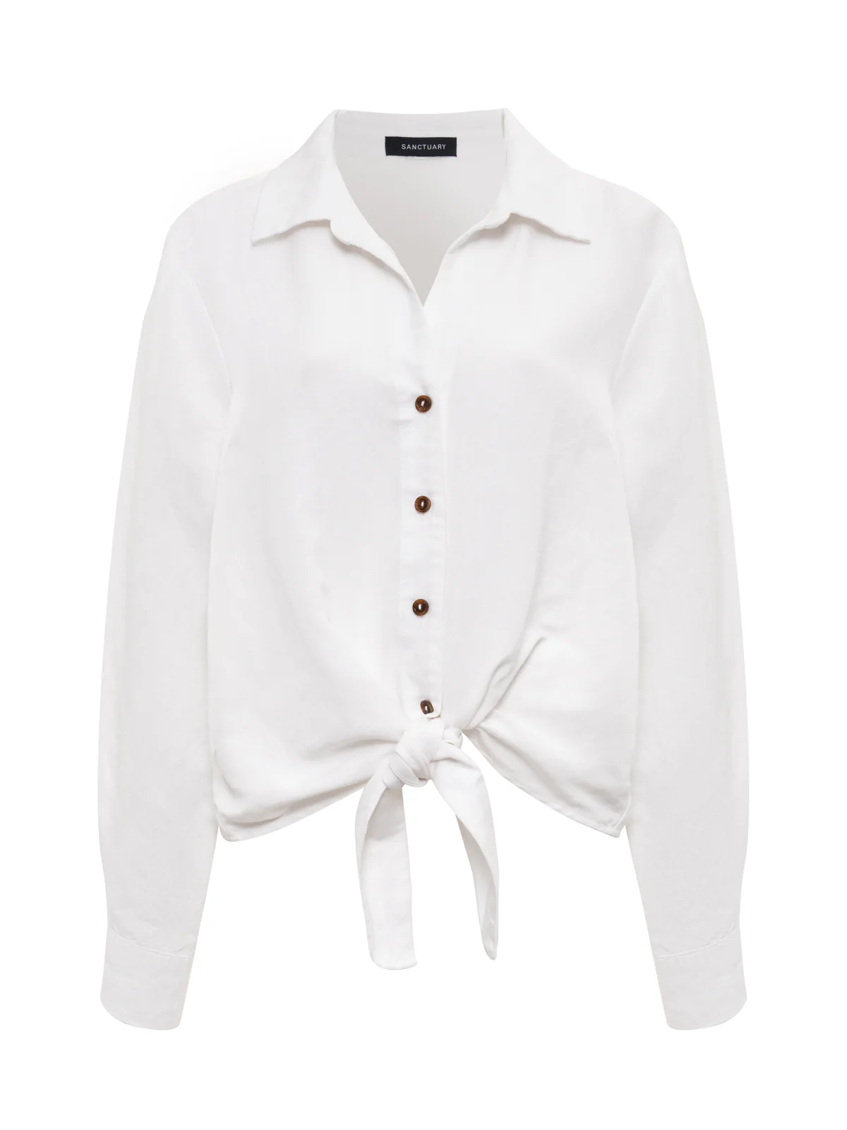 More Love Linen Tie Top White - Image 8