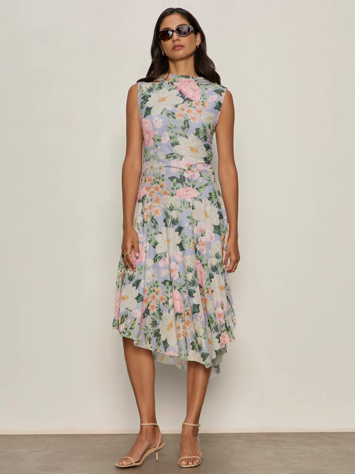 New Day Mesh Midi Dress Spring Floral - Image 4