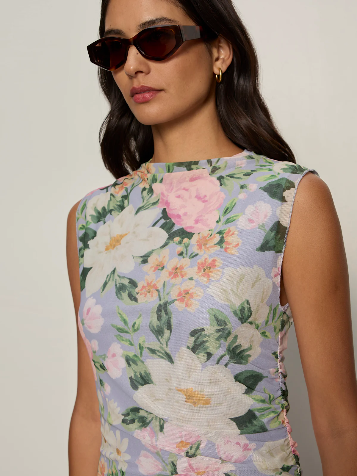 New Day Mesh Midi Dress Spring Floral - Image 5