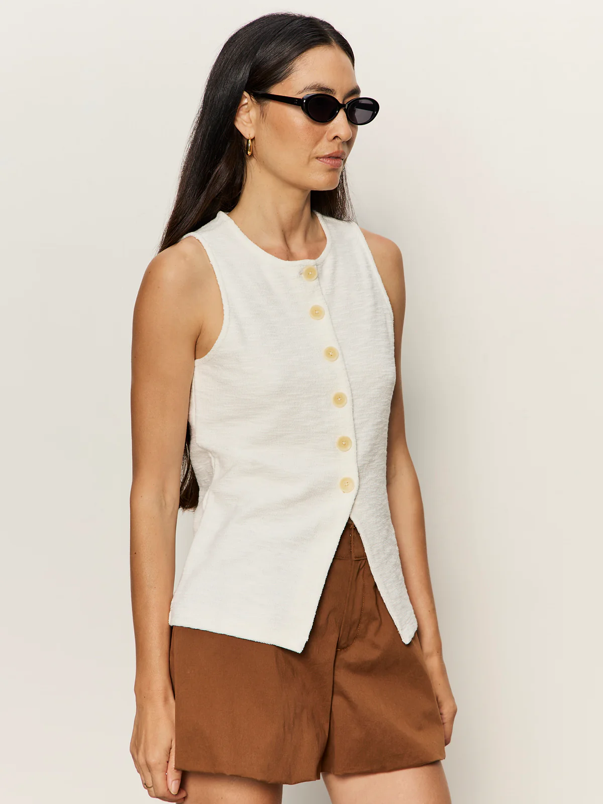Nothing Extra Knit Vest Chalk - Image 3