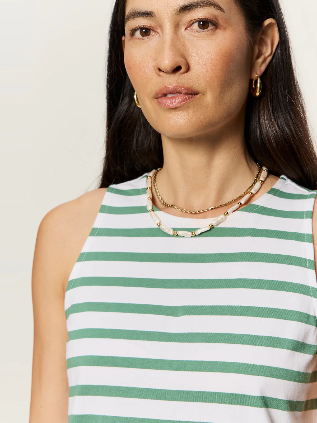 On The Yacht Shift Dress Green Juice / White Stripe - Image 6