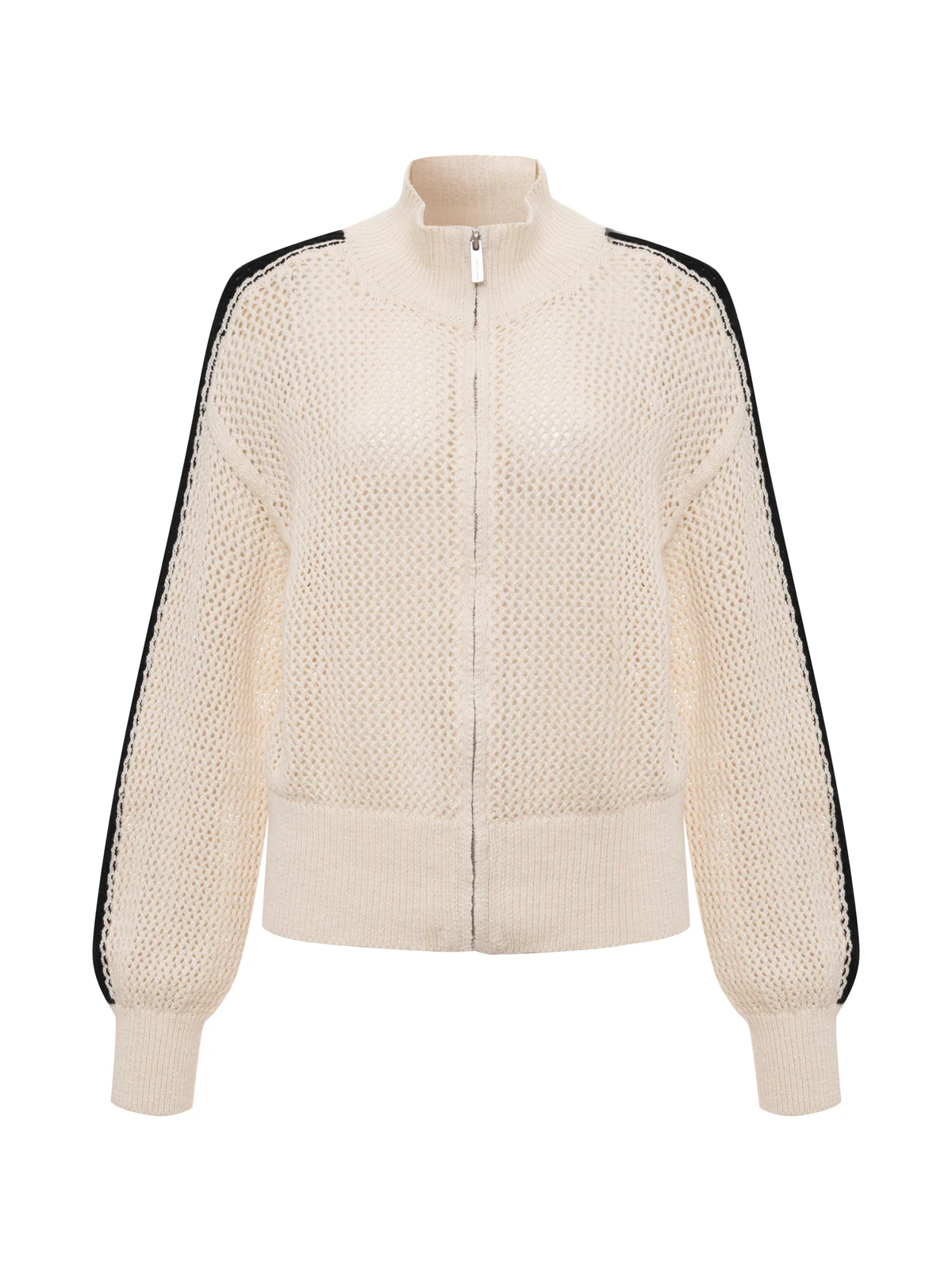 Open Stitch Track Jacket Collagen/Black - Image 8
