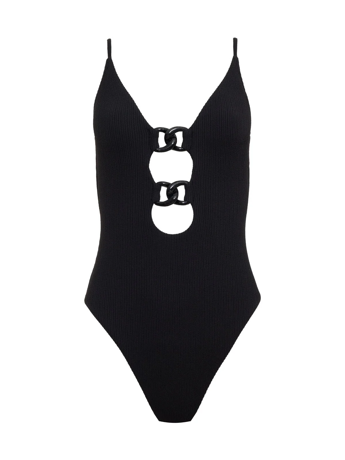 Opened Front Mio One-Piece Black - Image 4