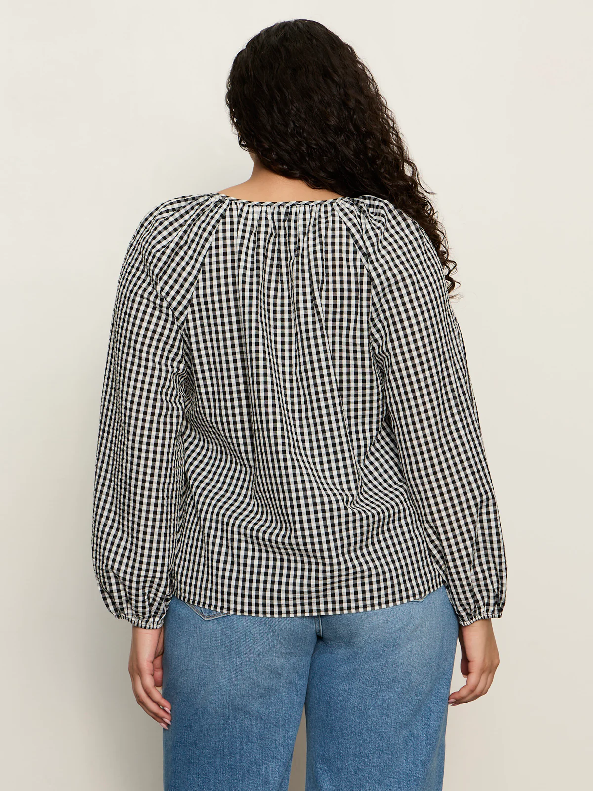 Perfect Gingham Button Blouse Picnic Extended Sizing - Image 2