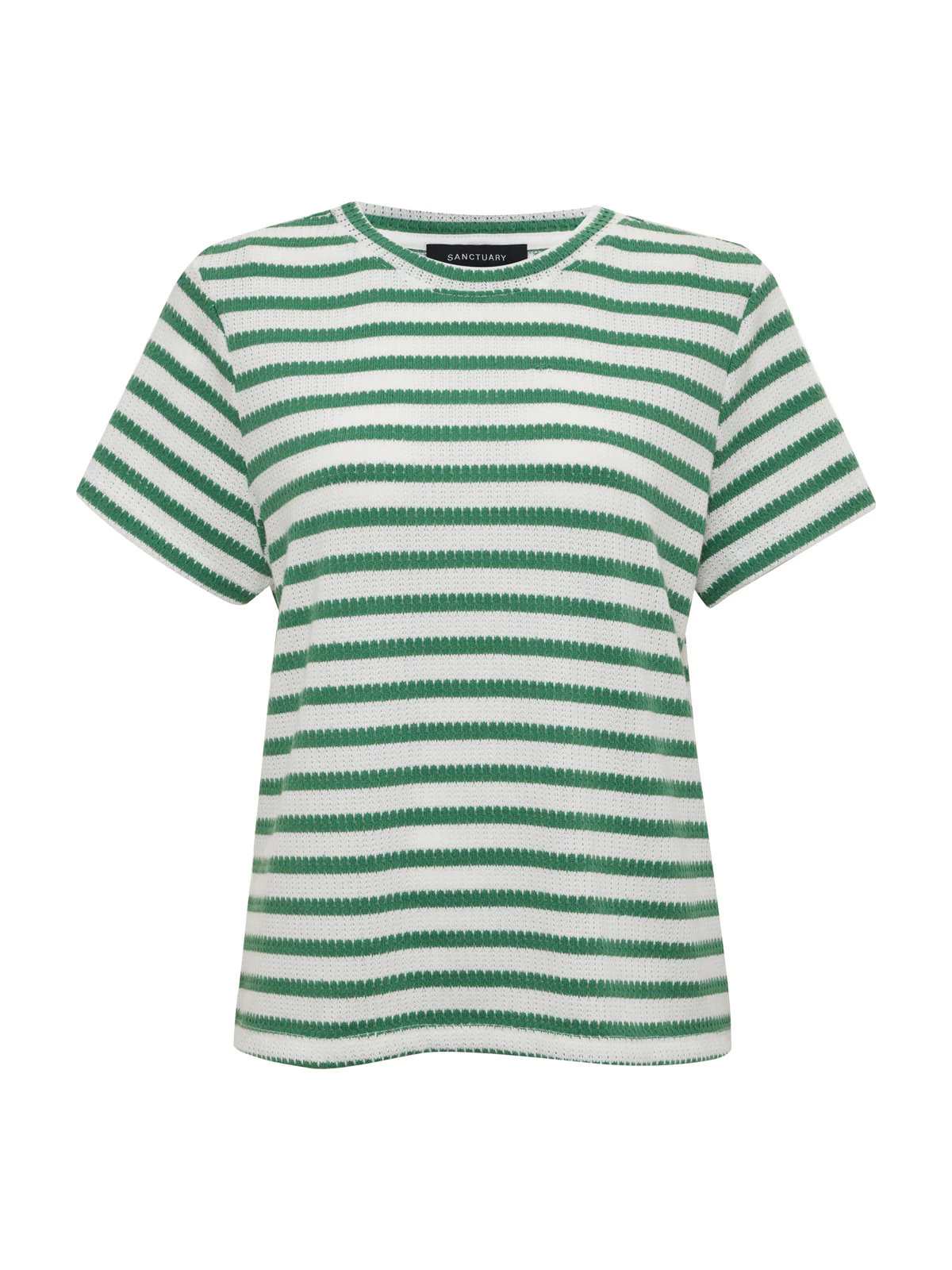 Perfect Texture Tee Chalk/Green Juice Stripe Petite Sizing - Image 6