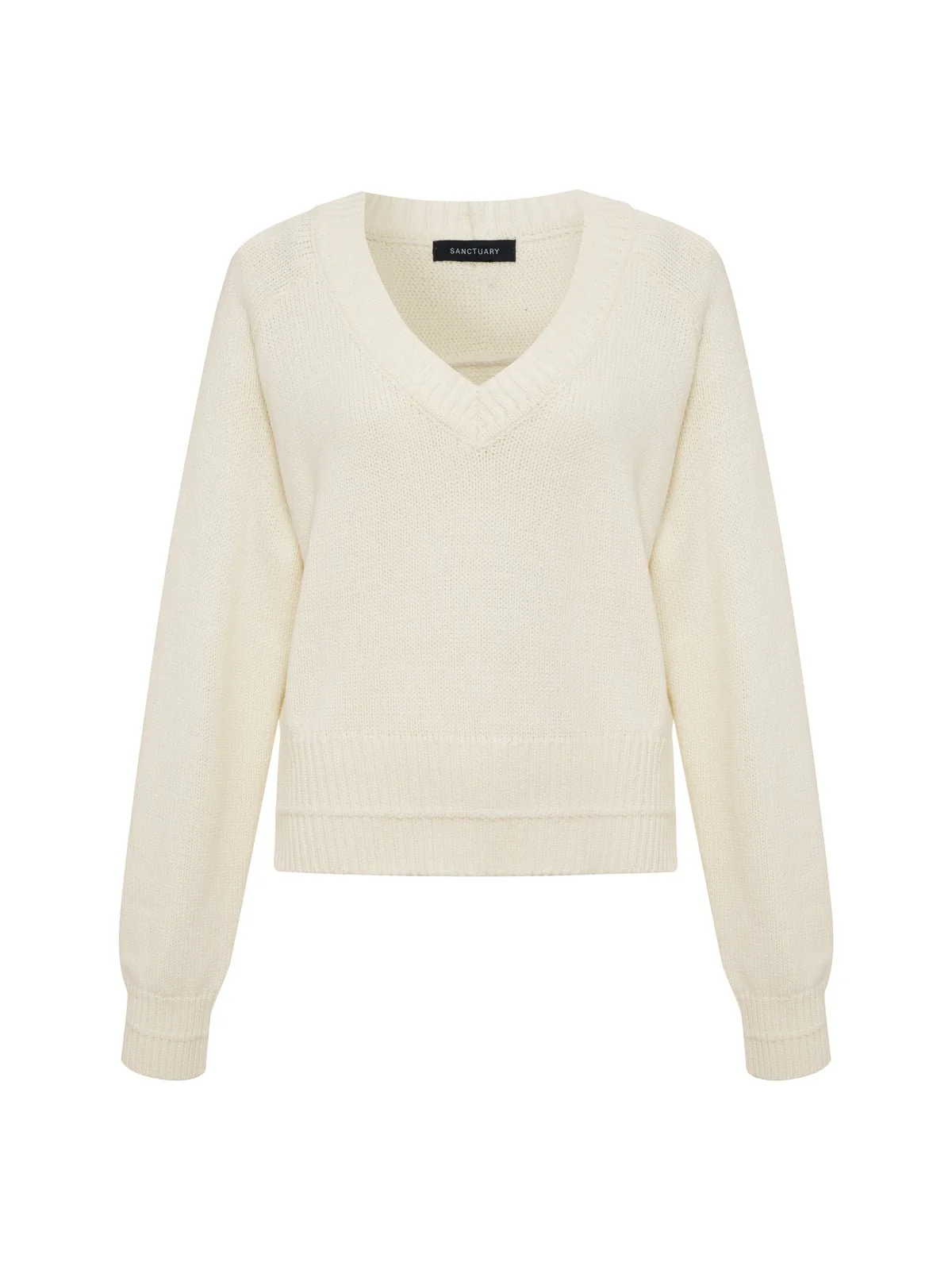 Perfect V-Neck Sweater Vintage Ivory - Image 7