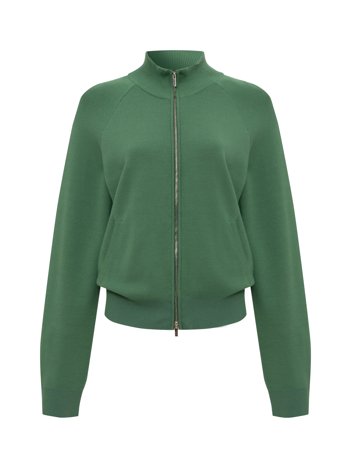 Places To Be Knit Track Jacket Green Juice/Chalk - Image 8