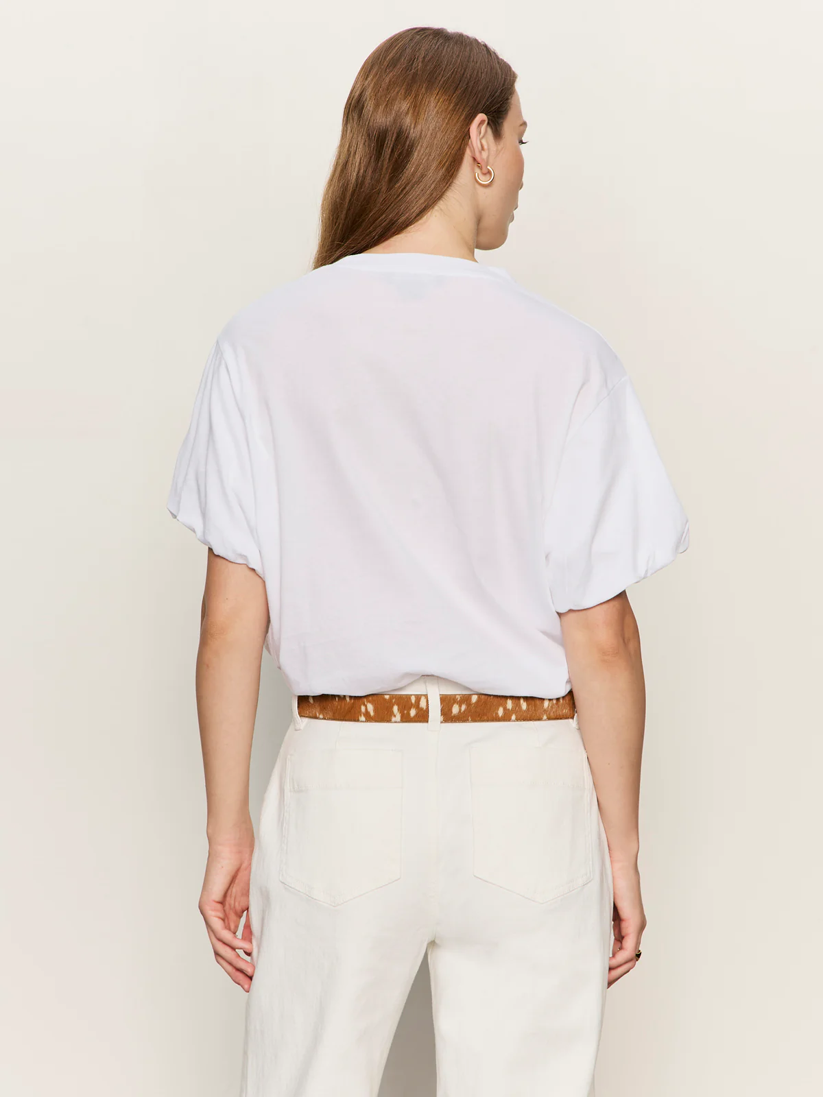 Pleat Bubble Tee White - Image 3