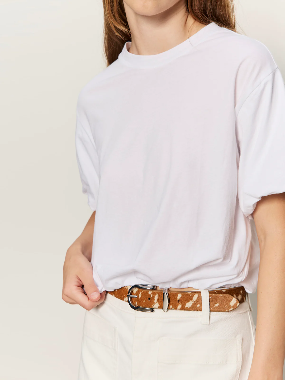Pleat Bubble Tee White - Image 5
