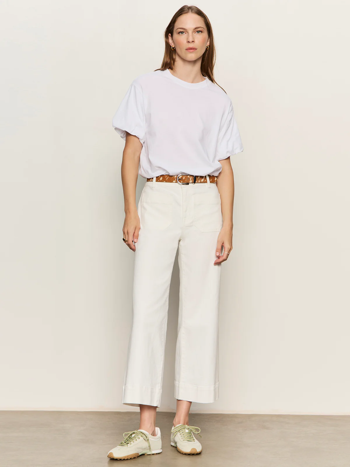 Pleat Bubble Tee White - Image 6