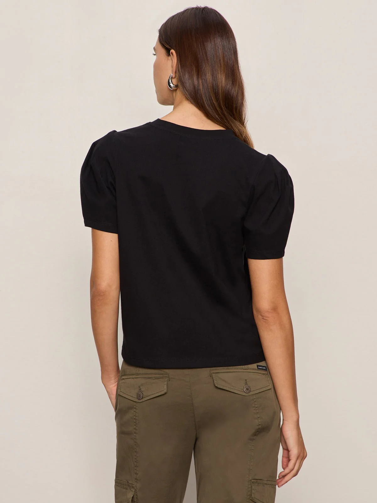 Pleated Tee Black - Image 2