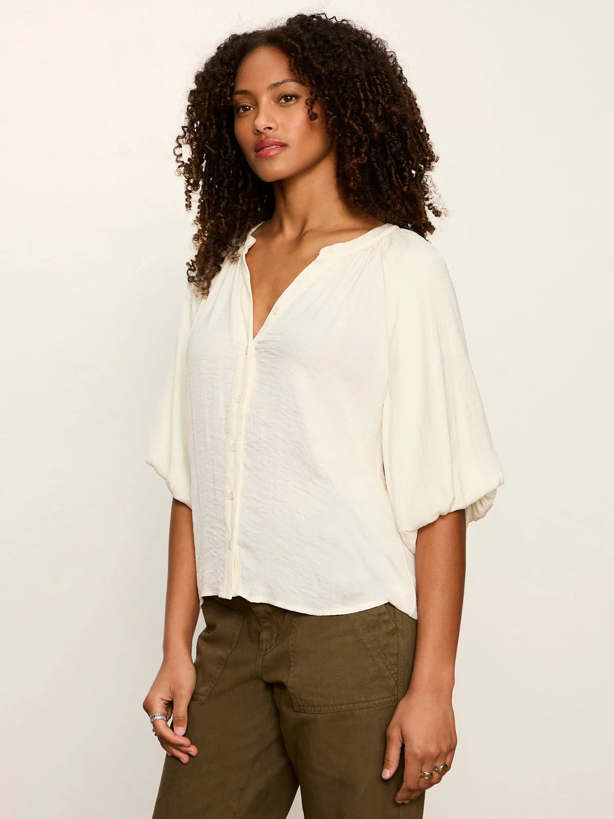 Plenty Of Love Bubble Blouse Collagen - Image 3