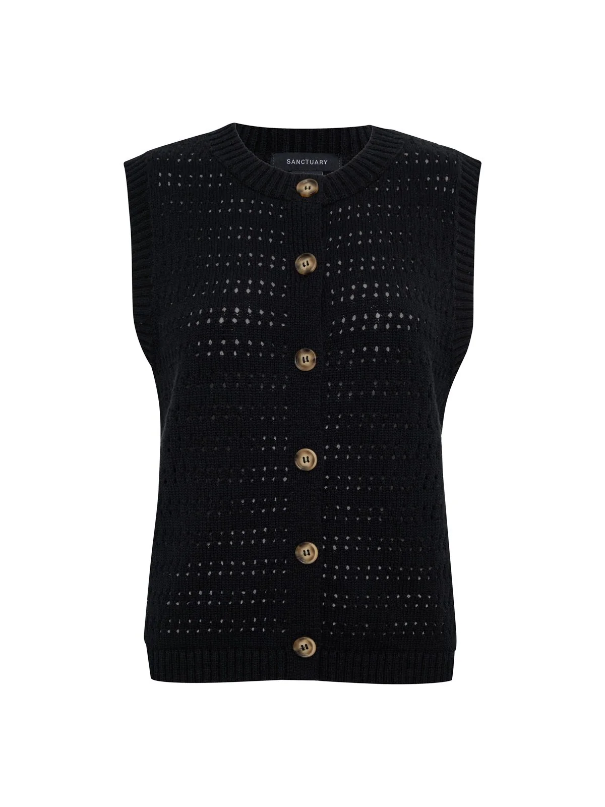 Pointelle Shell Black - Image 6
