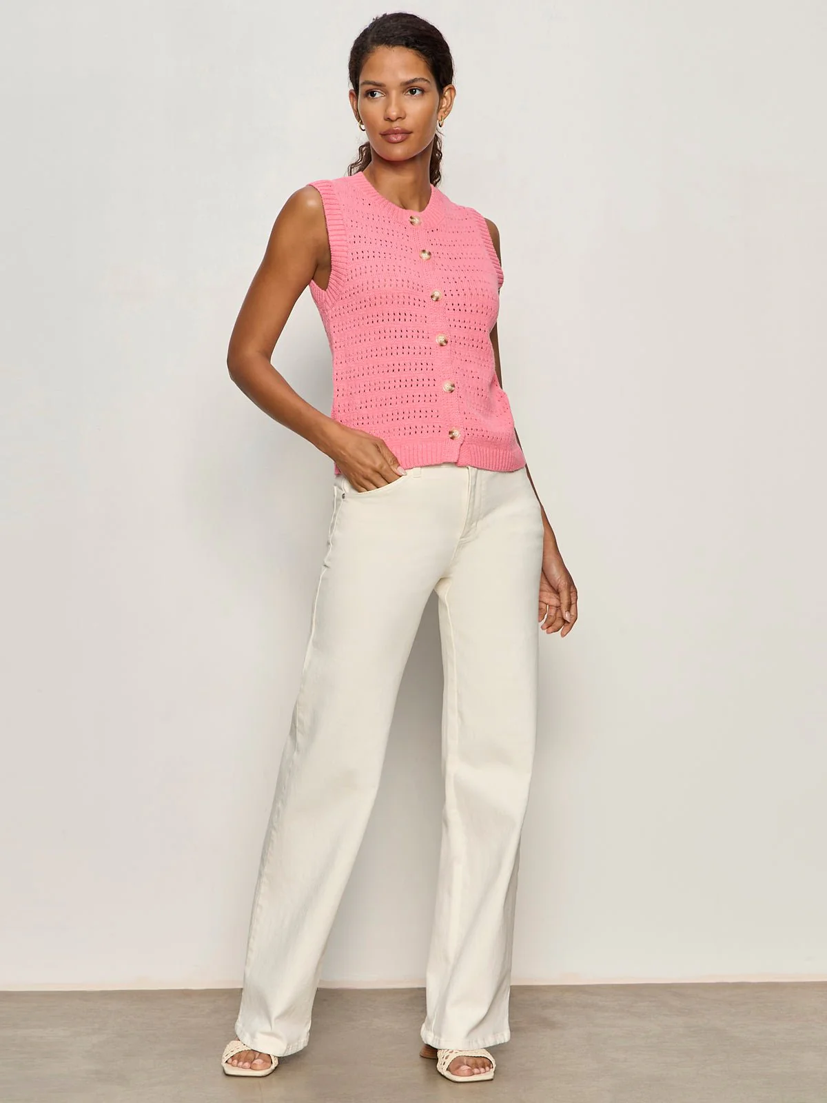 Pointelle Shell Bloom Pink - Image 6