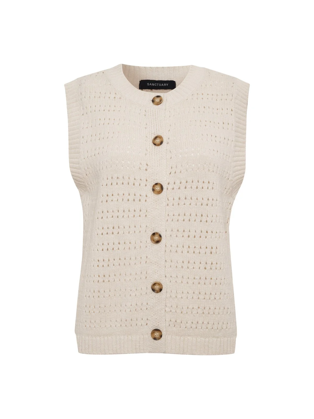 Pointelle Shell Vintage Ivory - Image 7