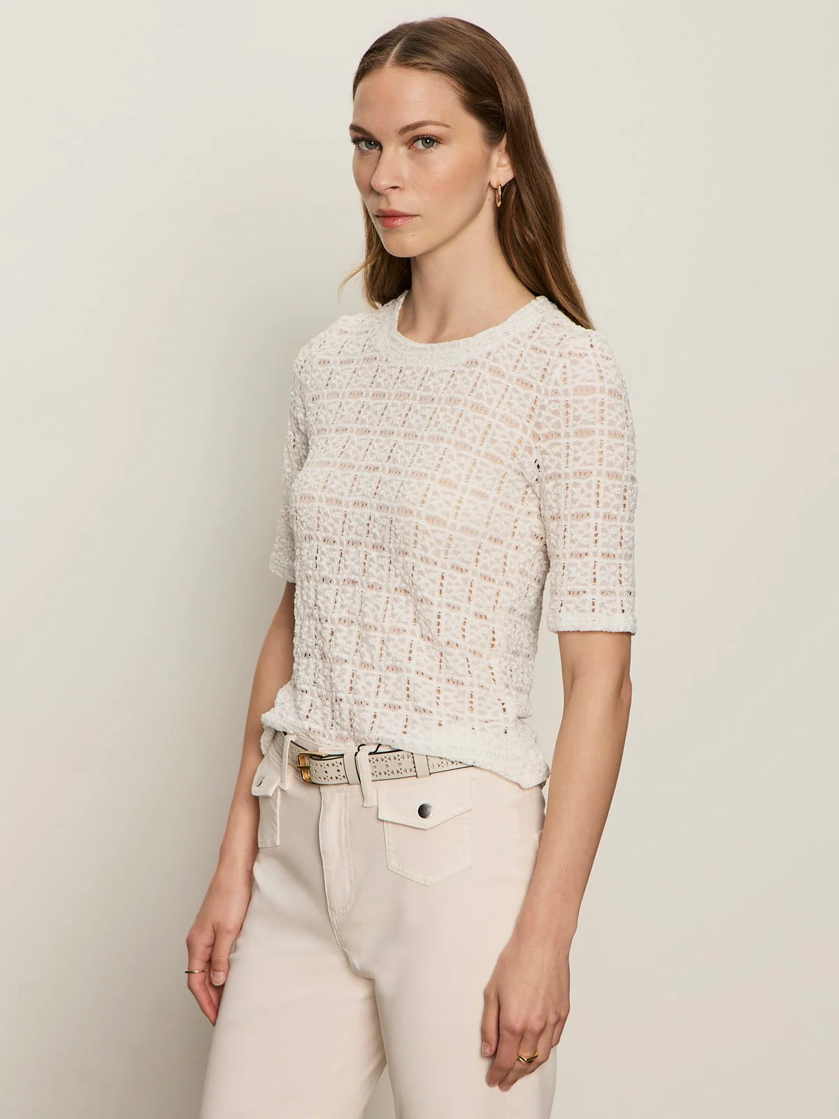 Pucker Half Tee Chalk - Image 4