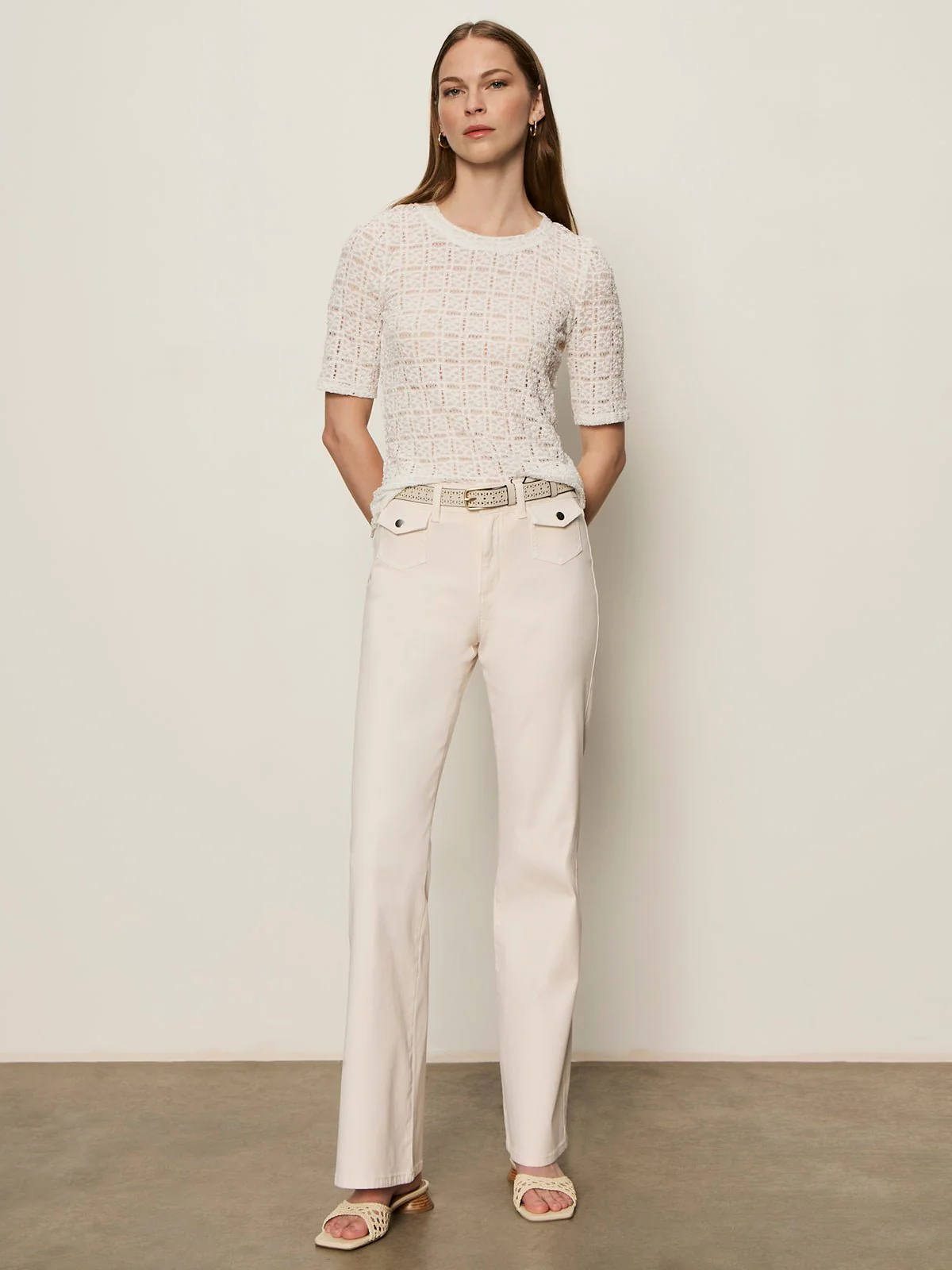 Pucker Half Tee Chalk - Image 5